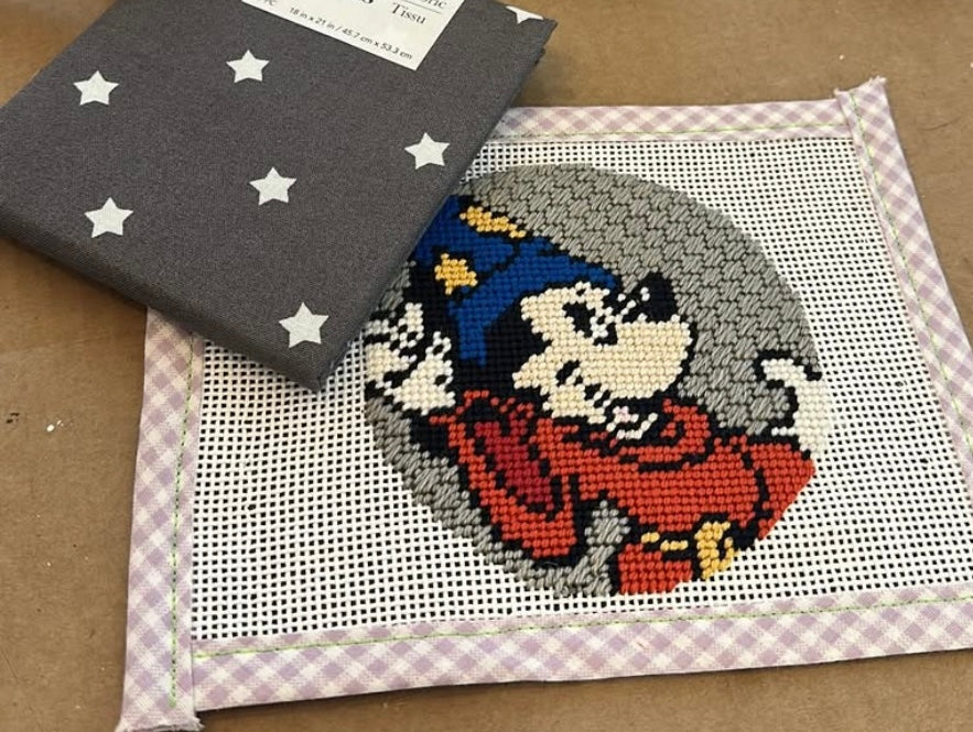 Wizard Mickey Hand Painted Needlepoint Canvas