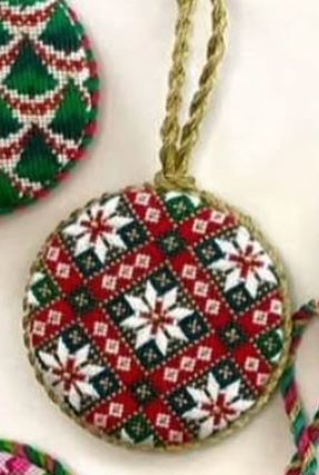 Classic Christmas Round Needlepoint Chart PDF Download
