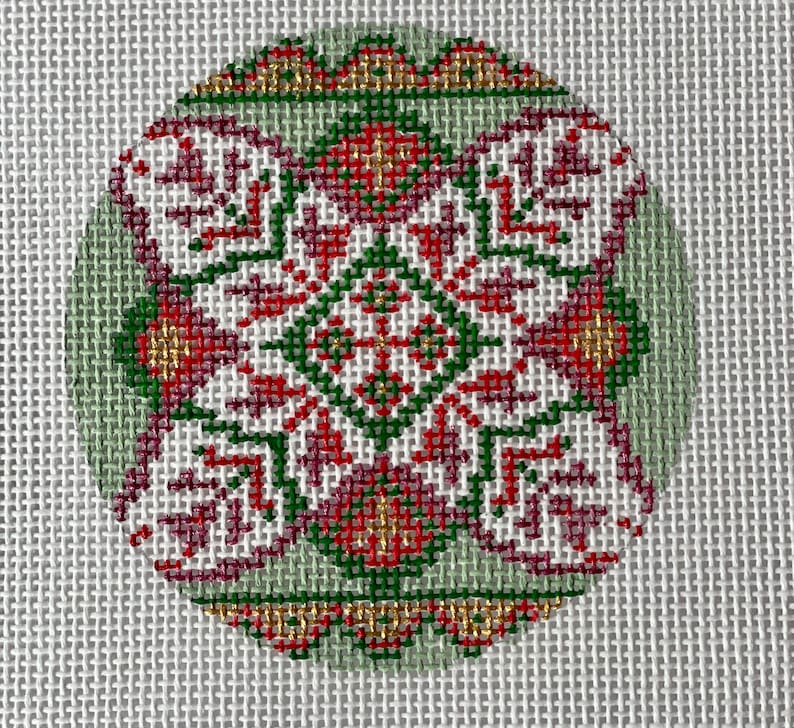 Needlepoint Canvas round ornament