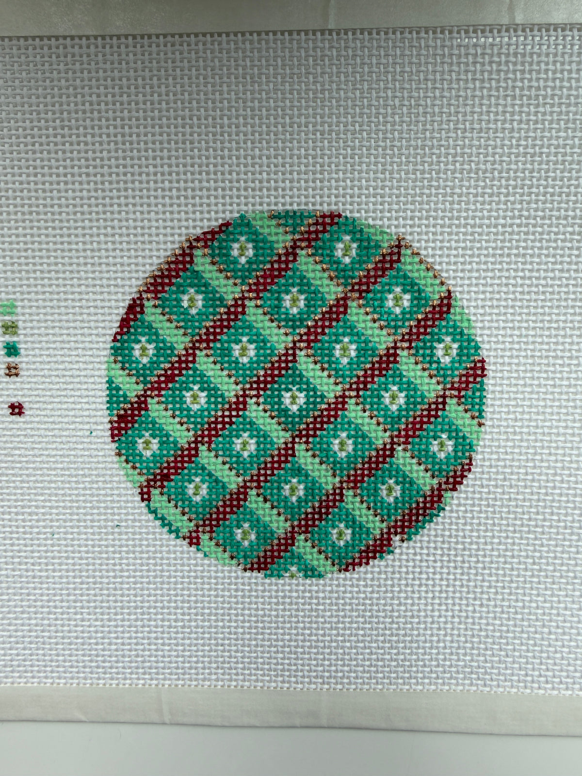 Classic Geometric Needlepoint Canvas -Bargello  13 mesh
