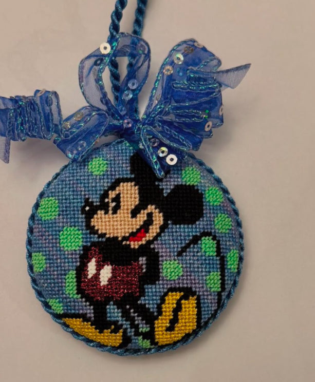 Mickey Mouse Hand Painted Needlepoint Canvas