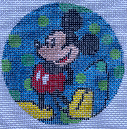 Mickey Mouse Hand Painted Needlepoint Canvas