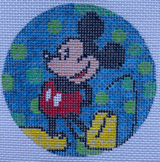 Mickey Mouse Hand Painted Needlepoint Canvas