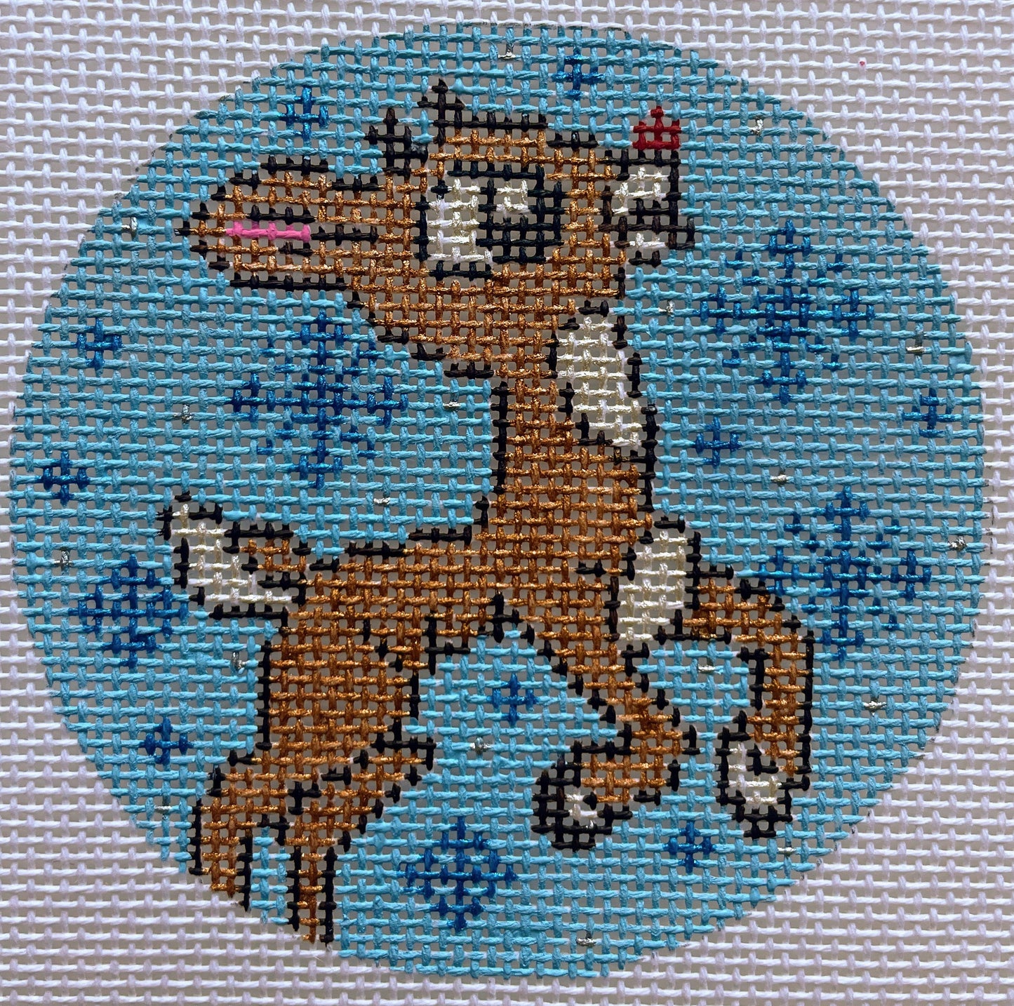 Rudolph Hand Painted Needlepoint Canvas