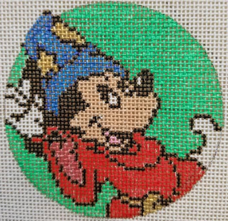 Wizard Mickey Hand Painted Needlepoint Canvas