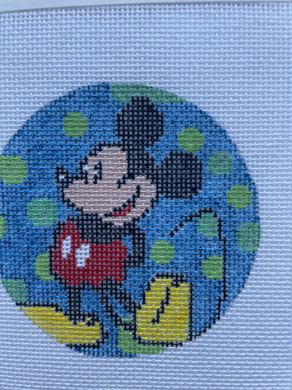 Mickey Mouse Hand Painted Needlepoint Canvas
